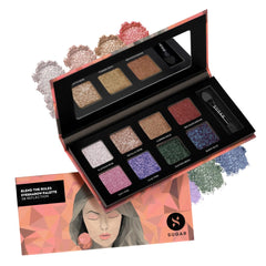 Sugar Cosmetics Blend the Rules Matte Eyeshadow Palette - 08 Reflection (Galactic Glitter) - Long-lasting, Smudge-proof, Vegan & Cruelty-free, Multi-color