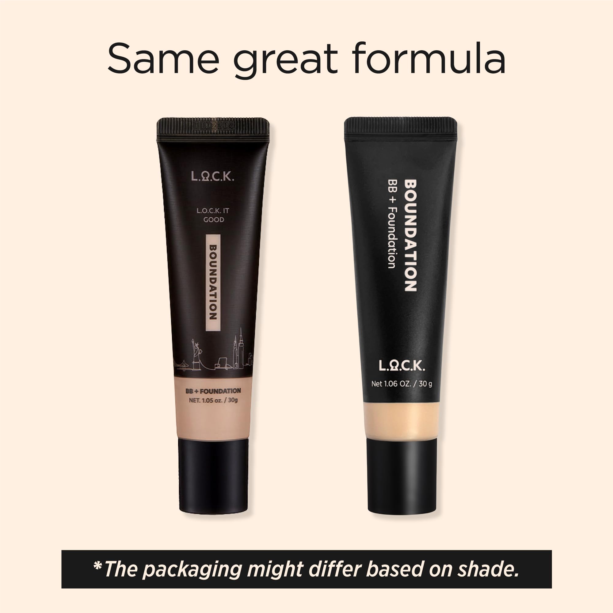 Lock color, Lock It Good Boundation - 07 Medium Beige (2 in 1 Multi-use, Foundation+BB Cream), Lightweight, Blends Naturally, Flawless Finish, Hydrating tinted moisturizer 1.05 fl.oz./30g