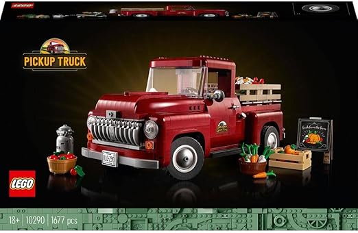 LEGO ICONS Pickup Truck 10290 Building Blocks Toy Set (1,677 Pieces)