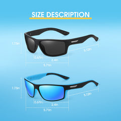 Orrstarry Polarised Sunglasses Mens 2 Pack Sports Sunglasses for Men Women Fishing Running Cycling with UV Protection 3046