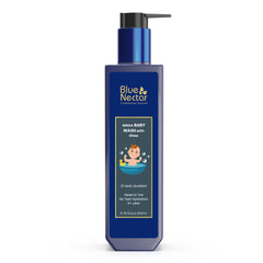 Blue Nectar Baby Wash for Bath with Organic Ghee | Gentle Cleanser Body Wash for Kids | Top to Toe Wash for Baby with Natural Moisturizer (200 ml, 9 Herbs)