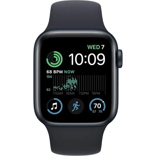 Apple SE (2nd Gen) 40MM/ML Smart Watch Aluminum Case with Sport Band (GPS Only) - Midnight