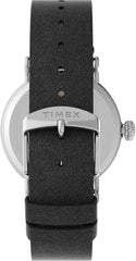 Timex Men's Waterbury (40mm) Blue Dial/Black Leather Strap TW2V71300, strap