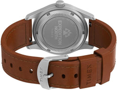 Timex Men's Analogue Mechanical Hand Wind Watch with Leder Strap TW2V00700, Brown, Strap
