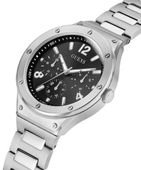 GUESS US Men's Silver-Tone Multifunction Watch, one