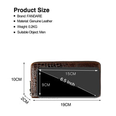 TERRIFI Genuine Leather Wallets for Men, Genuine Leather Wallet with RFID Protection, 12 Card Slots, 3 Bill Compartments, Zip Coin Pocket & Smartphone Slot (Brown)
