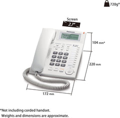 Panasonic KX-TS880 Integrated Corded Telephone, White