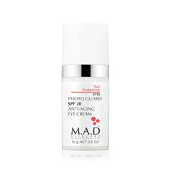 M.A.D Skincare PHOTO GUARD SPF 20 ANTI AGING EYE CREAM Sun Protection – Lightweight Mineral Titanium Dioxide Formula – Advanced UV Defense, Dark Circle Corrector & Botanical Complex – 0.5 oz