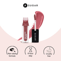 Sugar Cosmetics - Time to Shine - Lip Gloss - 02 Velma Pinkley (Pink Nude) - 4.5g - High-Shine Lip Gloss with Jojoba Oil