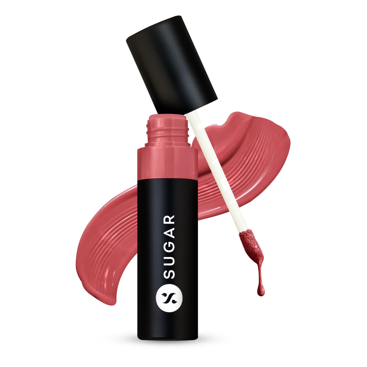 SUGAR Cosmetics Partner In Shine Transferproof Glossy Lipstick | Lasts upto 24hrs | Transferproof & Smudgeproof - 3ml - 06 Rouge Rueda