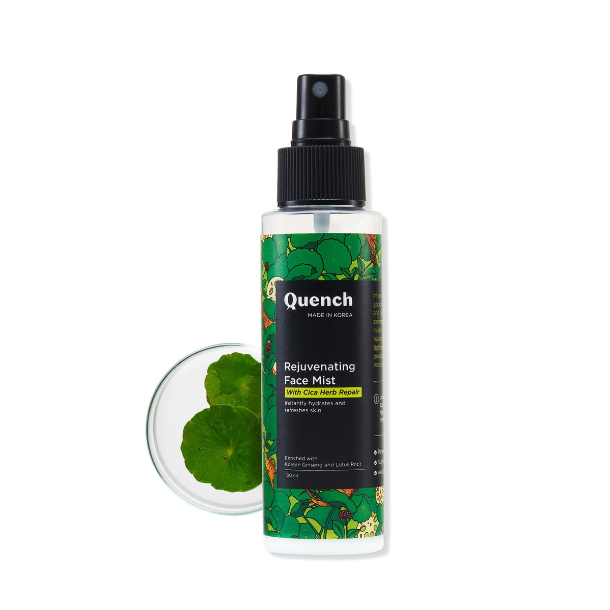 QUENCH BOTANICS Cica & 2% Niacinamide Face Mist Toner for Oil & Acne Control | Hydrates, Calms and Refreshes Skin | Gentle & Non-Irritating | Lightweight, Alcohol-Free and Non-Comedogenic | Made in Korea - 100ml