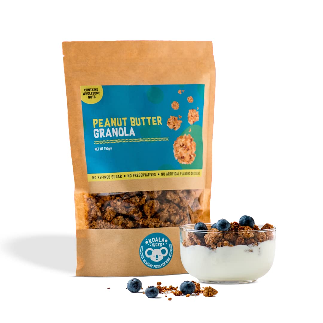 Koala Picks Peanut Granola Nutritious Breakfast Cereal, No Refined Sugar, No Preservatives, No Artificial Flavors, Healthy & Tasty Snack Option - 300g