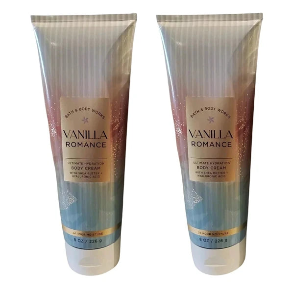 Bath & Body Works Vanilla Romance Ultimate Hydration Body Cream 8 Ounces Pack of 2