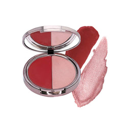 Girlactik USA. Cream Powder Blush & Cheek Tint Duo. Matte Shimmer Finish. Lighweight, Pigmented, Buidable Coverage. -Glow Duo Blush, L'Amour