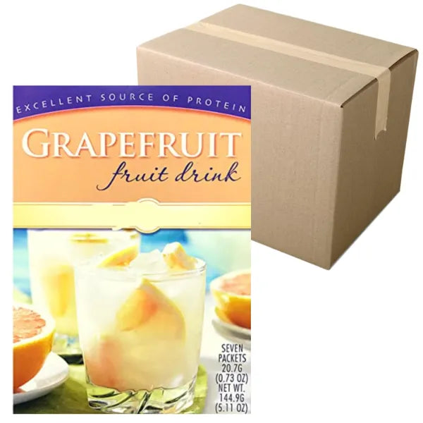 HealthyWise - High Protein Diet Fruit Drink - 15g Protein, Low Calories, Low Carb, Low Sugar, Fat Free, 7 Servings Per Box, 36 Boxes (Grapefruit)