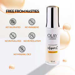 Olay Super Serum: Luminous Serum With Niacinamide + Vitamin C For Even & Glowing Skin, Sulphate & Parbene Free, 30 ML
