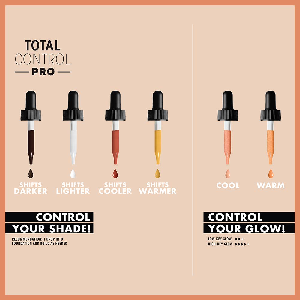 NYX Professional Makeup Total Control Pro Drop Foundation Illuminator, Cool 01,13 mL