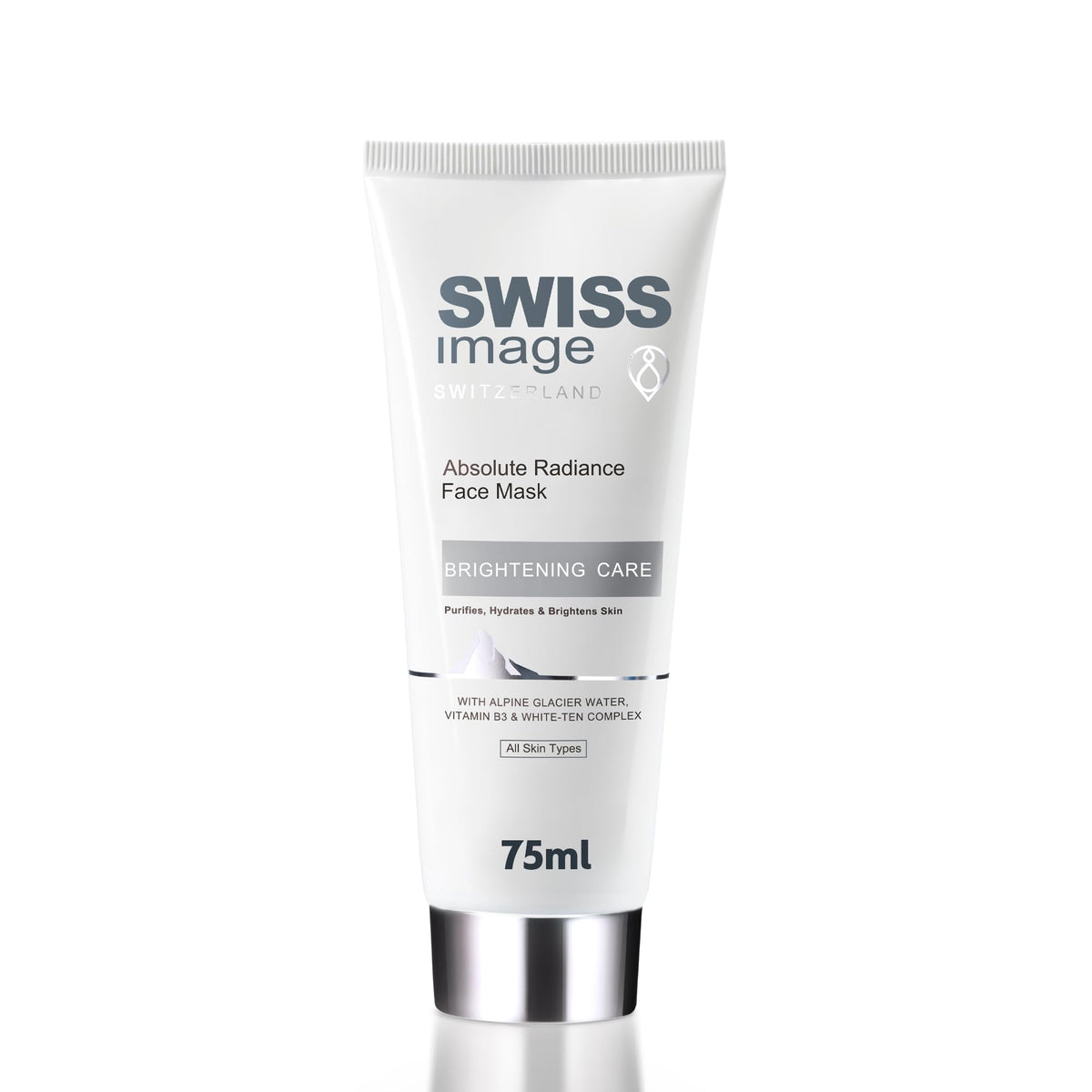 Swiss Image Brightening Face Mask Absolute Radiance with Niacinamide 75 ml | Purifies, Hydrates, Brightens Skin |Reduces Pores & Evens Skin Tone | Detoxifies & Boosts Glow| All Skin Types | Swiss Made