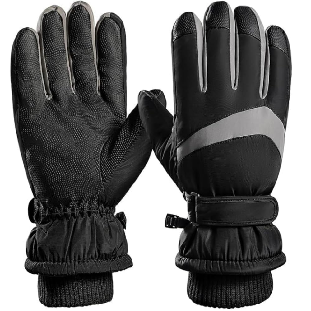 CLENEA Ski Gloves Men, Winter Gloves Warm for Men & Women, Waterproof Gloves Touchscreen, Snow Gloves Women