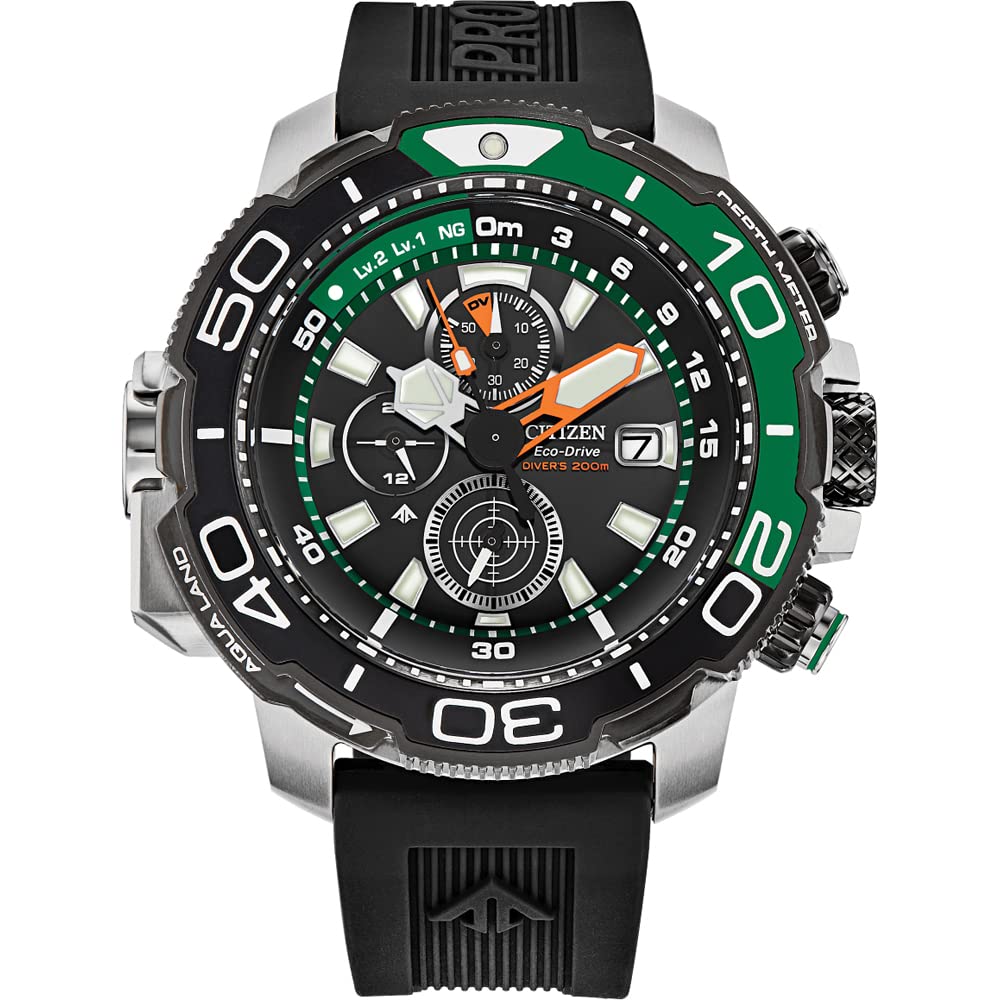 Citizen Men's Chronograph Eco-Drive Watch with a Rubber Band Promaster Marine