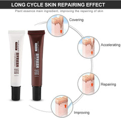 MAKINGTEC Waterproof Scar Concealer Hiding Spots Birthmarks Makeup Cover Cream Set with Waterproof and Sweatproof, 2Pcs for Cover Up Age Spots, Bruises, Makeup Cream Set