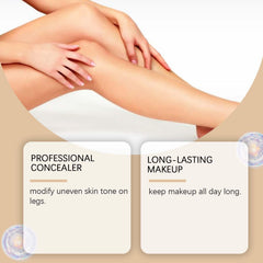 Leg Makeup Cream Waterproof, No Transfer Tattoo Cover Up&Scar Concealer, Long Lasting Body Foundation for Flawless Skin, Leg Varicose Vein Cover Up, Suitable All Skin Tones (Medium tone)