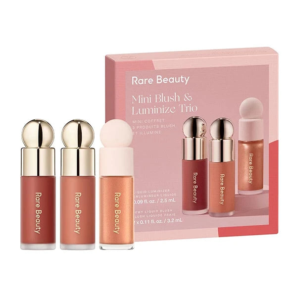 Rare Beauty Limited Edition Mini Blush & Luminize Trio - Beloved - Virtue - Enliven - New In Box