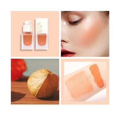 DEROL Blush Silky Cream Liquid For Cheeks Face Palette Bronzer Highlighter Shape Contour Stick Moisturizing And Breathable Matte Finish Long-wearing Waterproof Women (Love Me 04#), Pack Of 1, 1 g