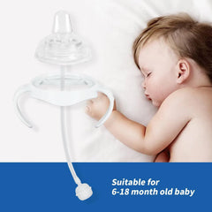 ROPOSY Sippy Cup Soft Spout Conversion Kit for Philips Avent Natural Baby Bottle, Bottle Handles and Weighted Straw - 4 Pack