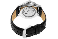 Orient RA-AK0701S Men's Bambino Version 8 Leather Band White Dial Multifunction Automatic Watch, white