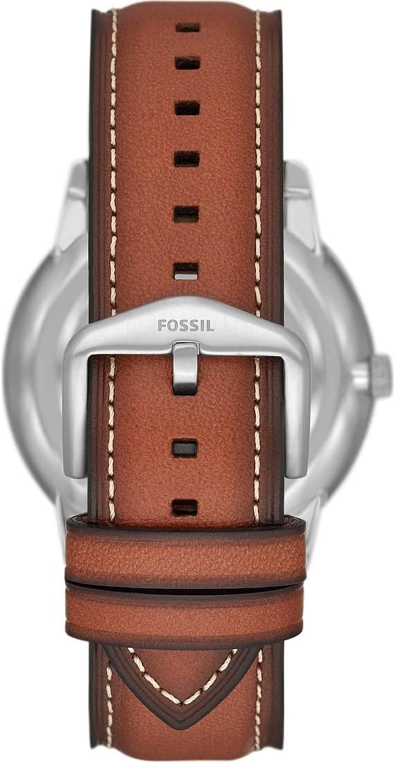 Fossil men's multi dial quartz watch with leather strap fs5903 brown