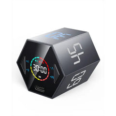 TICKTIME Hexagon Pomodoro Timer Cube – Productivity Timer with Pause & Resume, Silent/Vibrate/Sound Alerts and Custom Countdown for Study, Work & ADHD