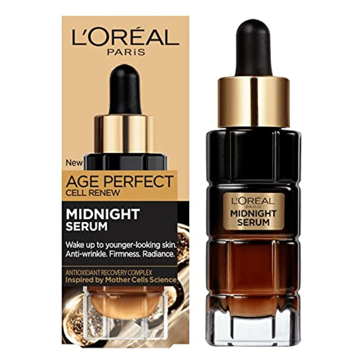 L’Oréal Paris L'Oreal Midnight Serum Cell Renew, Age Perfect Anti-Oxidant Recovery Complex Night Serum For Anti- Wrinkle, Firmness And Radiance, 30ml