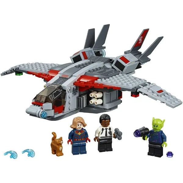 LEGO Marvel Captain Marvel and The Skrull Attack – Quinjet Building Set with Minifigures (76127)