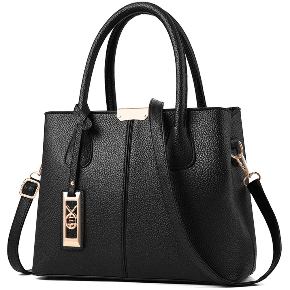 COCIFER Purses and Handbags for Women Shoulder Tote Bags Top Handle Satchel - Black