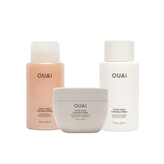 OUAI Thick Hair Bundle Almond & Olive Oil & Keratin Conditioner, Shampoo & Treatment Masque Paraben, Phthalate & Sulfate Free Care