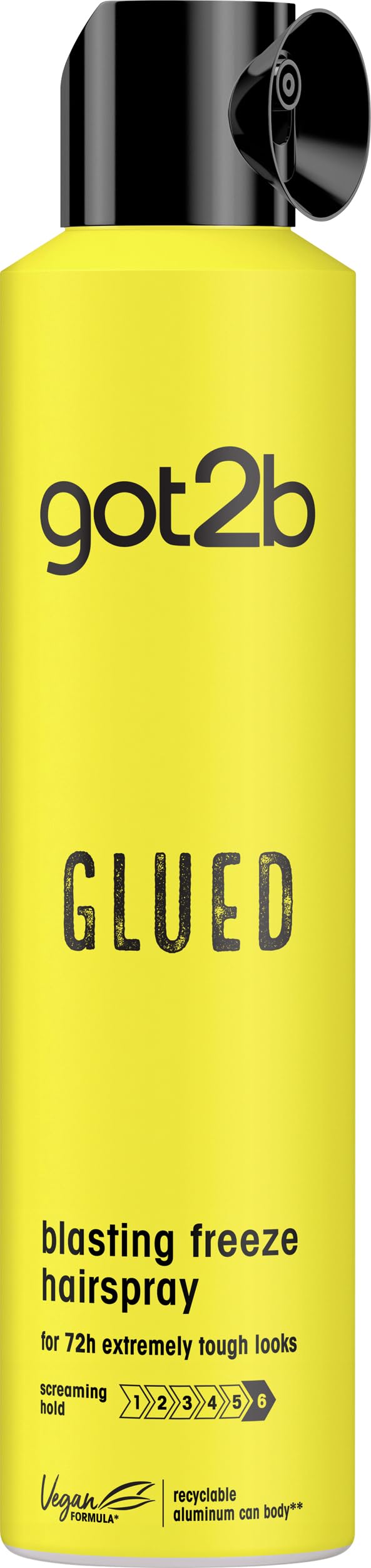 Got2B Glued Blasting Freeze Hairspray 300 ml, Glued Hairspray for up to 72h Ultra Strong Hold, Hairspray got2b, For Extreme Hairstyles, Vegan Formula