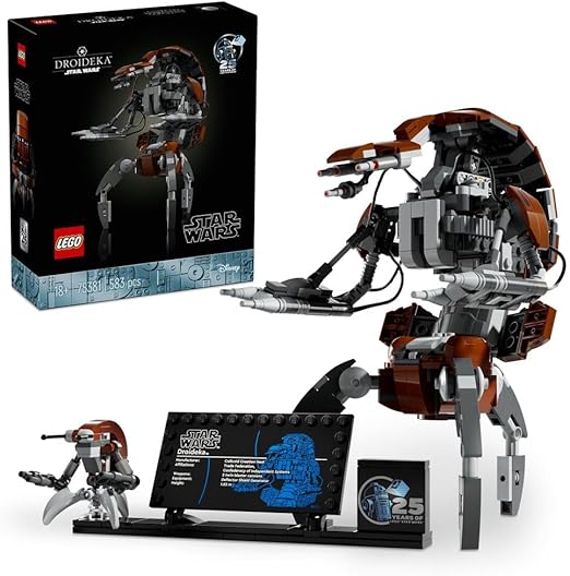 LEGO Star Wars Droideka Set, Collectible Droid Model Kit for Adults to Build, Home Officé Decor Display Figure, Memorabilia Gift idea for Men, Women, Him, Her & Fans 75381