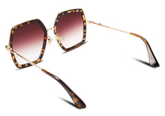 FEISEDY Women Large Hexagon Inspired Sunglasses Fashion Irregular Design Style Geometric B2503