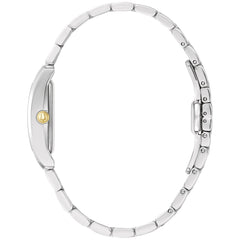 Bulova Ladies' Classic Diamond Two-Tone Stainless Steel 3-Hand Quartz Watch, Rectangle - Band Two Tone