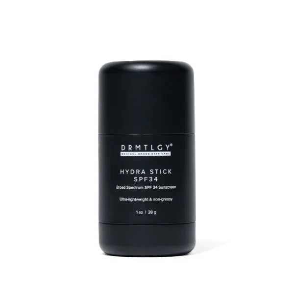 DRMTLGY Bar Sunscreen Stick SPF 34 – Invisible, Mess-Free Face & Body Mineral Hydra Stick with Squalane, Aloe & Coconut Oil – Water-Resistant Broad Spectrum Sun Screen for All Skin Types - 1 oz