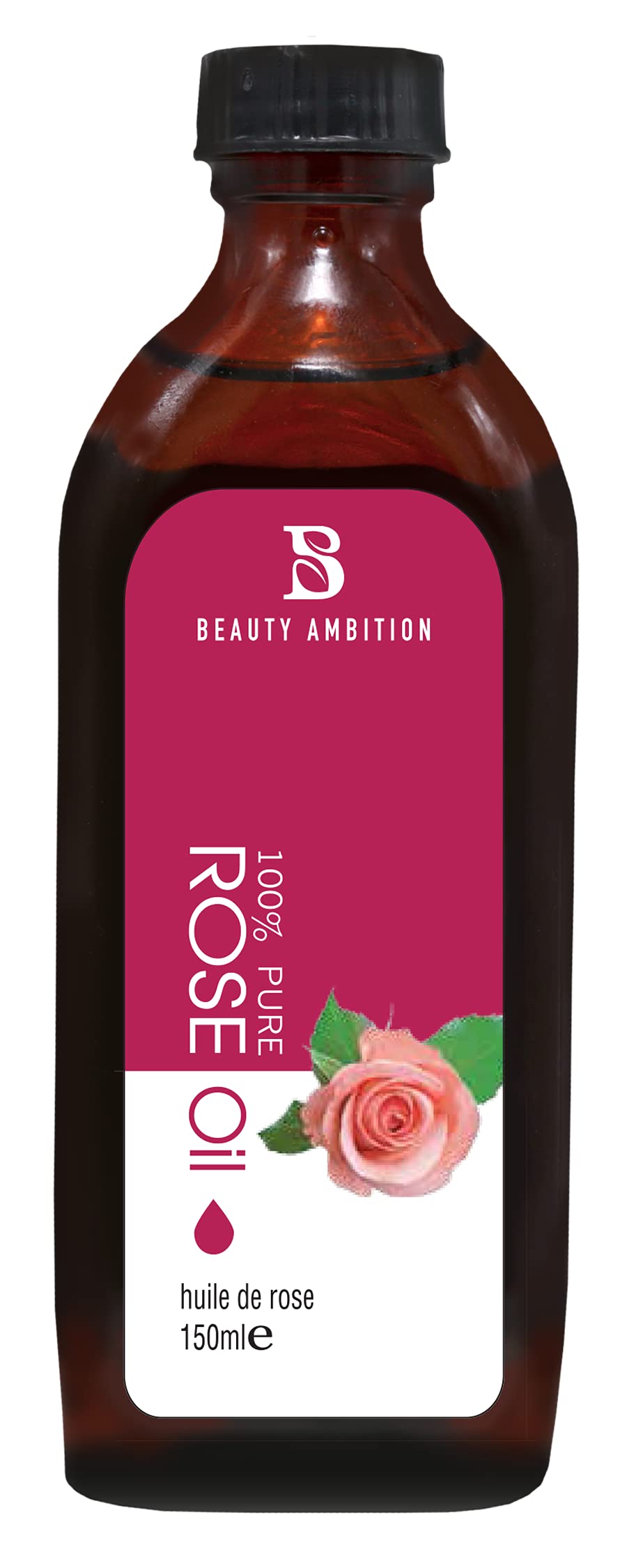 BEAUTY AMBITION Rose Oil, Anti-Ageing & Anti-Wrinkle Serum, Rose Oil for Face, Skin Care, 150ml