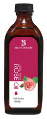 BEAUTY AMBITION Rose Oil, Anti-Ageing & Anti-Wrinkle Serum, Rose Oil for Face, Skin Care, 150ml