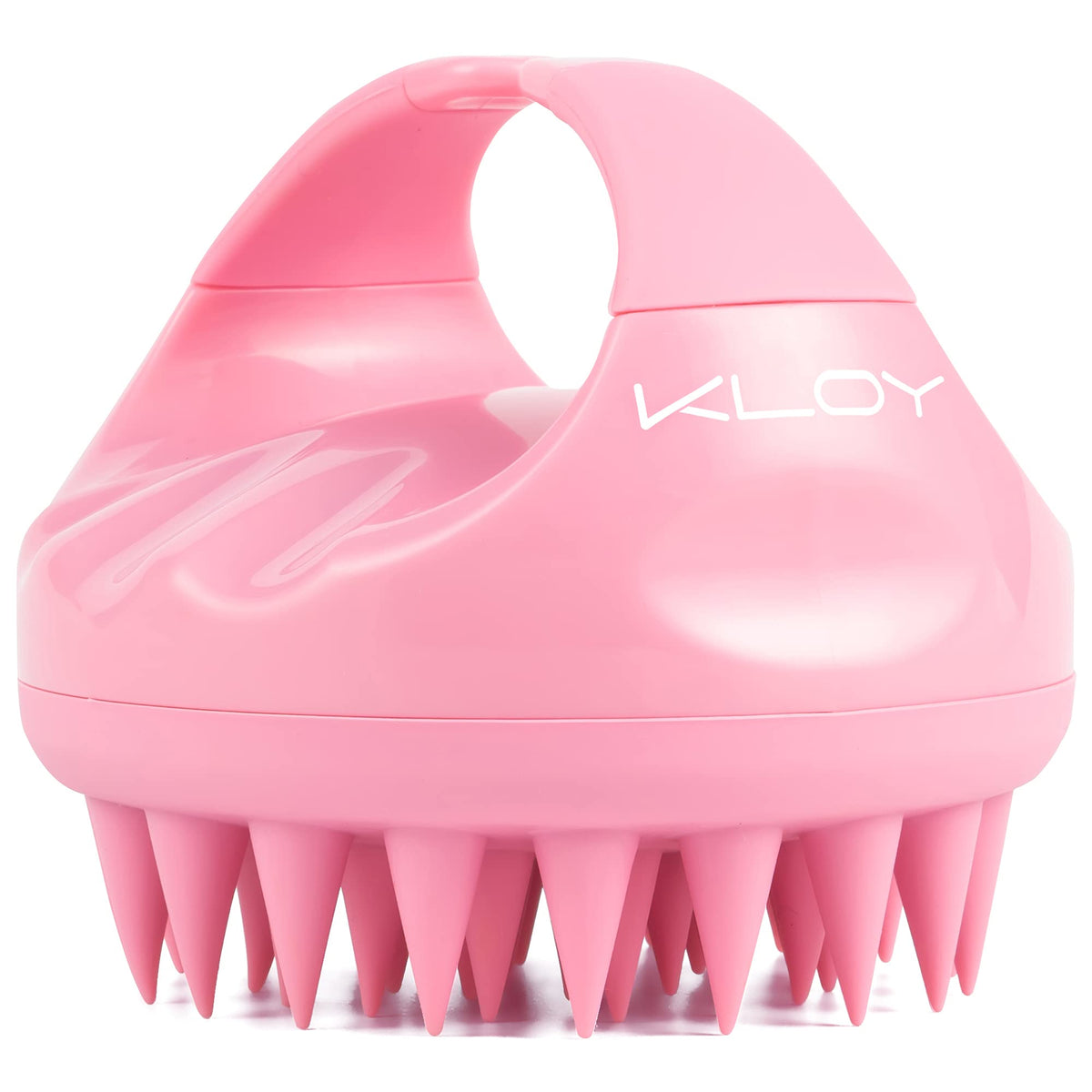 KLOY Hair Scalp Massager Shampoo Brush with Soft Silicone Bristles- Pink