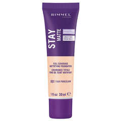 Rimmel London Stay Matte Liquid Mousse - 001 Fair Porcelain - Foundation, Lightweight, Shine Control, Oil-Free, 1oz