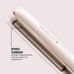 Remington Proluxe Ceramic Hair Straighteners With Pro+ Low Temperature Protective Setting, Rose Gold - S9100