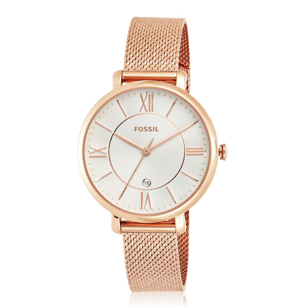 Fossil Women's Quartz Watch, Analog Display and Stainless-Steel Strap Rose Gold