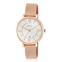 Fossil Women's Quartz Watch, Analog Display and Stainless-Steel Strap Rose Gold