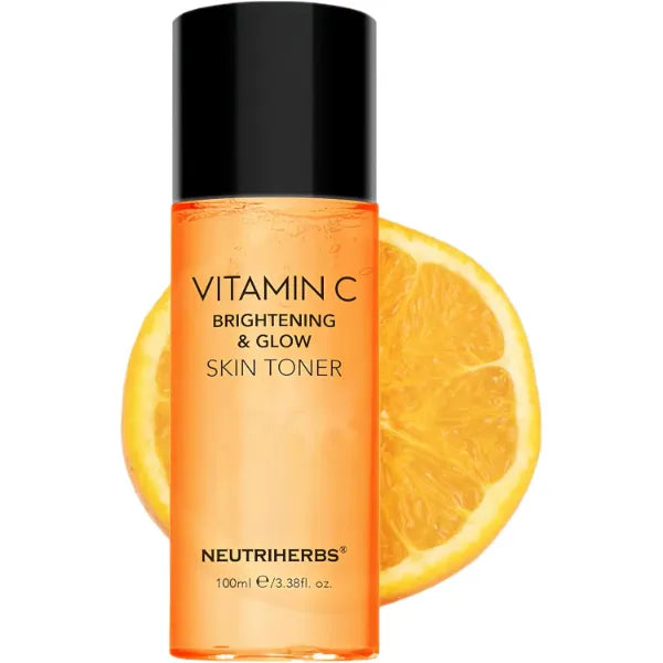Neutriherbs Vitamin C Toner for Face Alcohol Free Facial Toner with Aloe Vera Witch Hazel Extract Hyaluronic Acid Moisturizing and Smoothing Skin 100ml e/3.38fl. oz