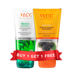 VLCC Vlcc Neem Face Wash with Anti Tan Skin Lightening Face Wash (Each 150ml)